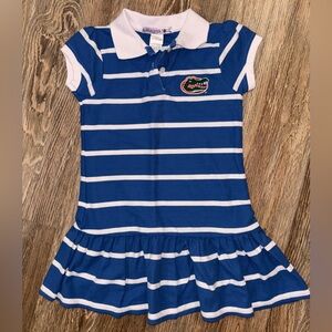 Blue and White Striped Girls “Florida Gators” Dress size 6
